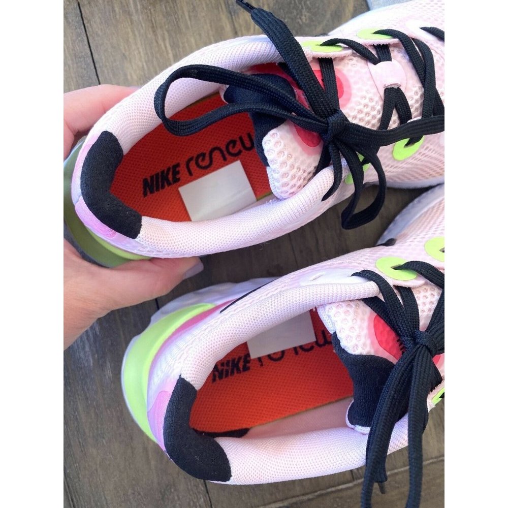 Nike Womens Renew Run CW5637-600 Pink Black Running Shoes Sneakers Size 8.5 - Picture 9 of 11